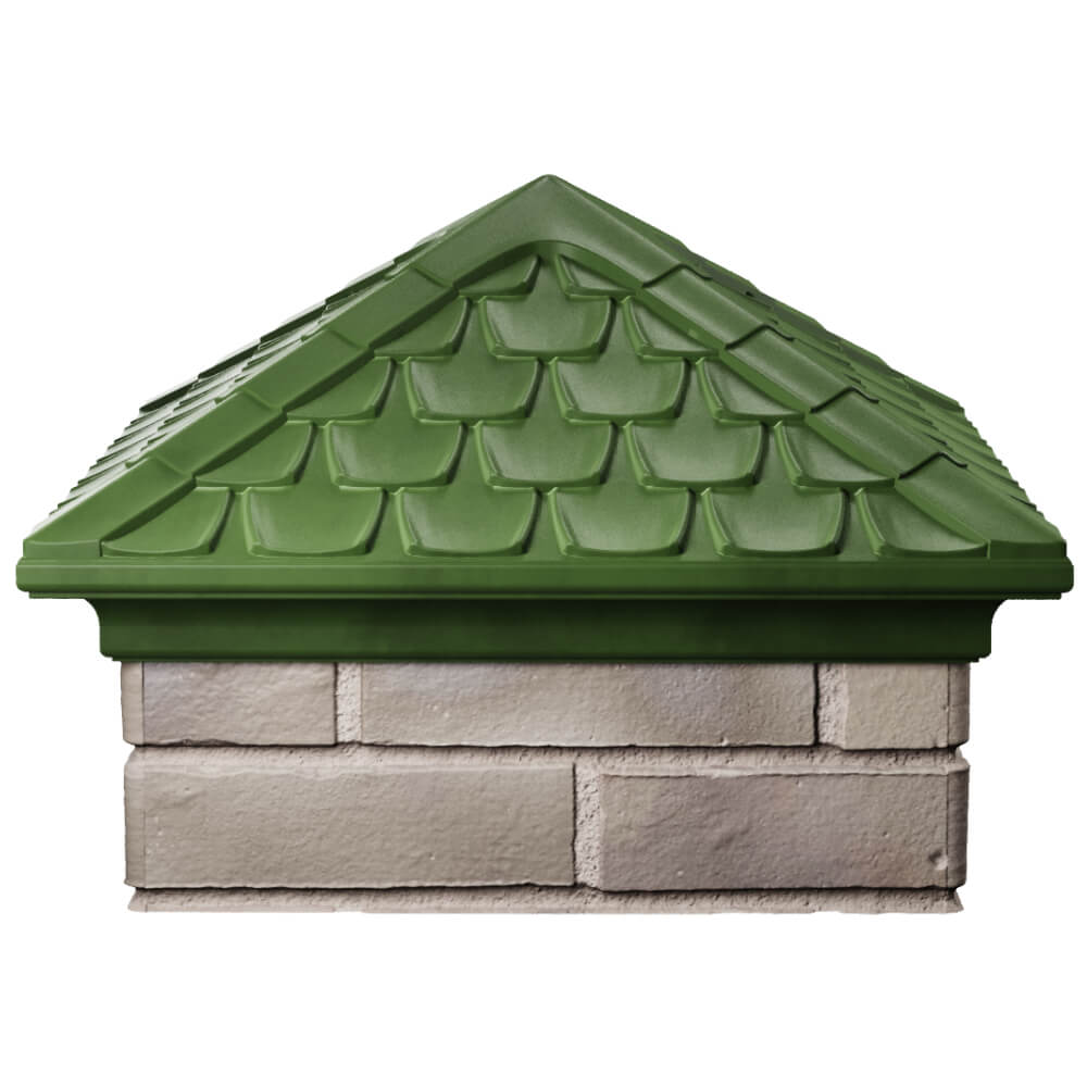 Колпак Zking Эльбрус Зеленый на столб 1.5х1.5 кирпича (385х385мм) Ялта фото