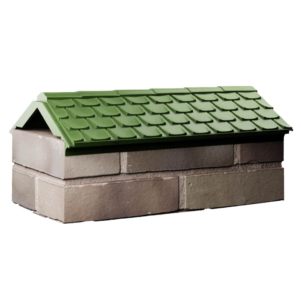 Парапет Zking Эльбрус Зеленый с посадкой на 1 кирпич (255мм) Ялта фото