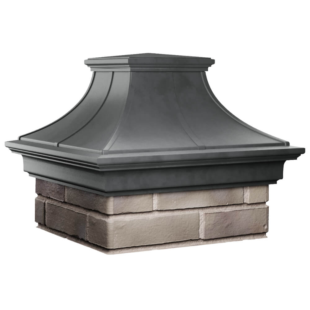 Колпак Zking Монблан Премиум Серый на столб 1.5х1.5 кирпича (385х385мм) в Ялте фото