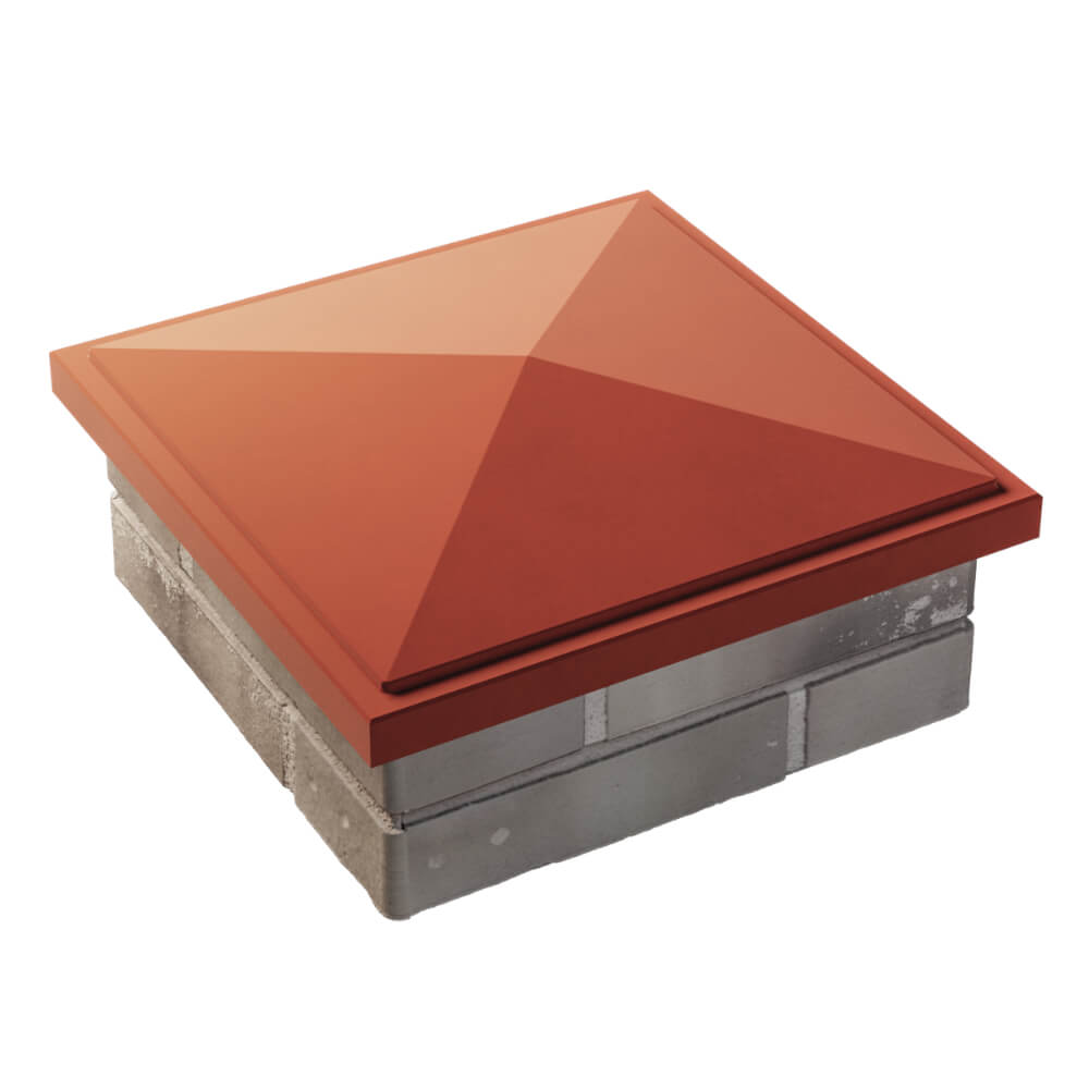 Колпак Zking БонаМоно Красный на столб 1.5х1.5 кирпича (385х385, 400х400мм) в Ялте фото