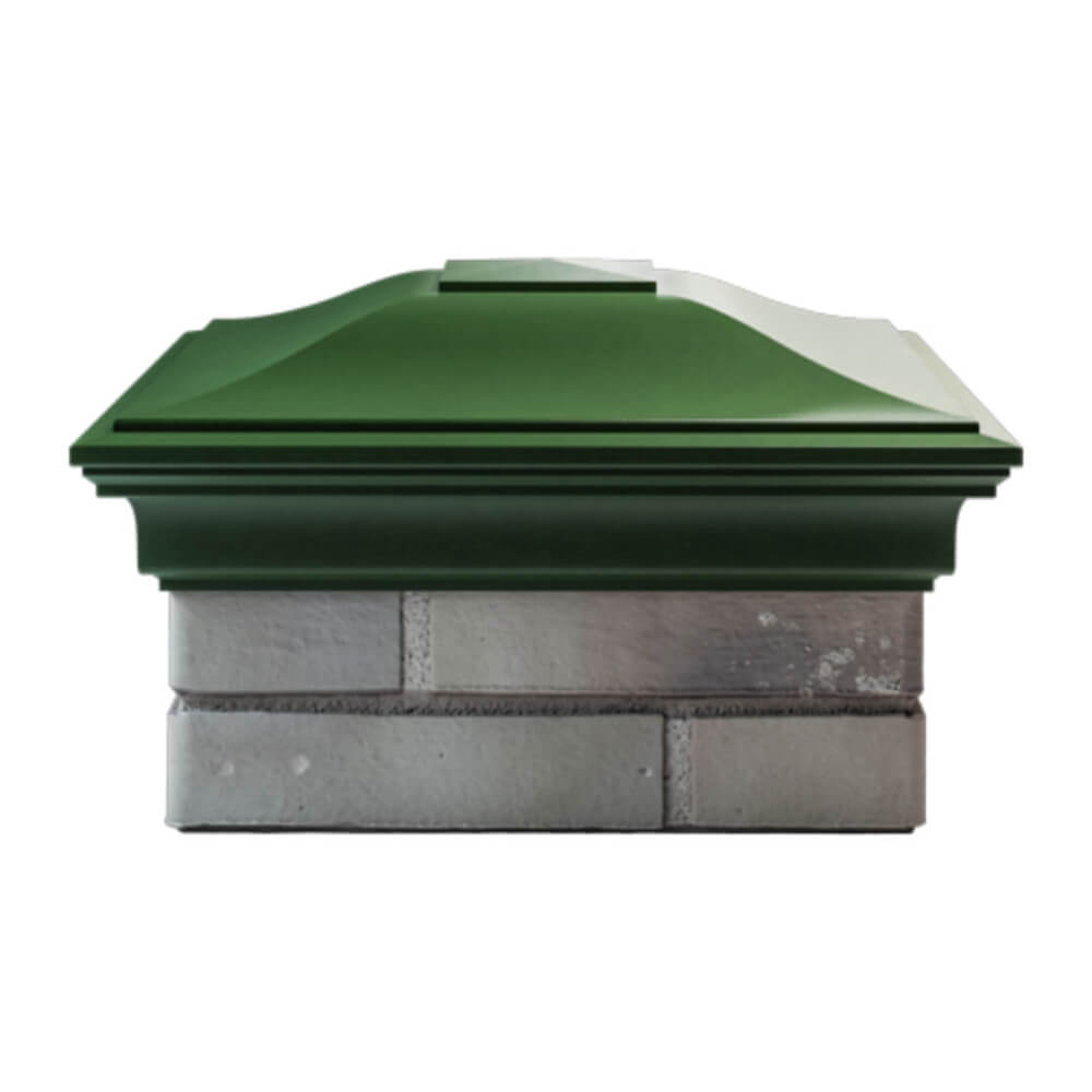 Колпак Zking Монблан Зеленый на столб 1.5х1.5 еврокирпича 0.7НФ (355х355мм) Ялта фото