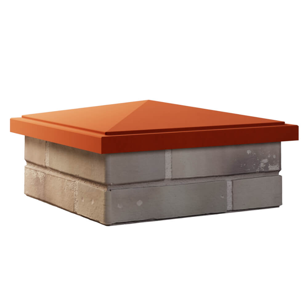 Колпак Zking БонаМоно Красный на столб 1.5х1.5 кирпича (385х385, 400х400мм) в Ялте фото