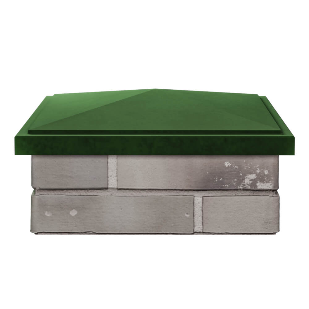 Колпак Zking БонаМоно Зеленый на столб 1.5х1.5 кирпича (385х385, 400х400мм) Ялта фото