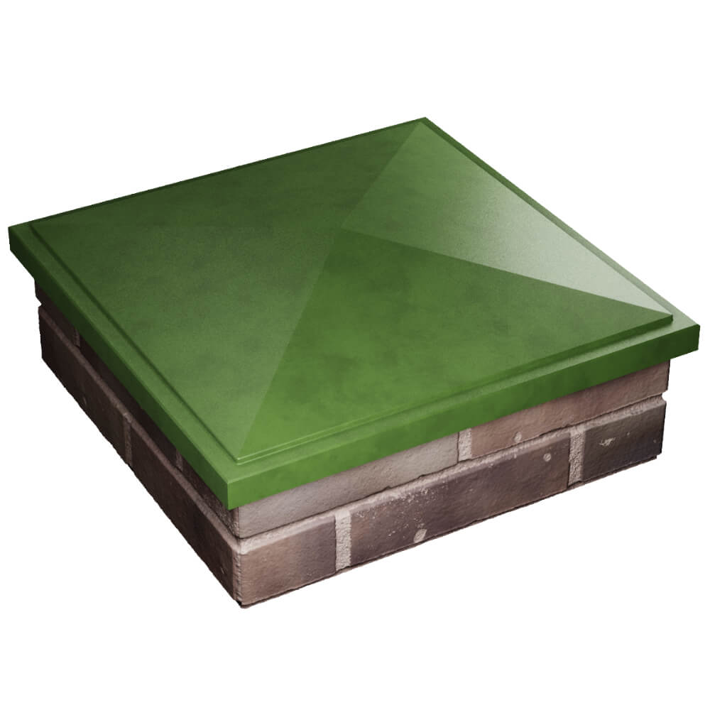 Колпак Zking БонаМоно Зеленый на столб 2х2 кирпича (515х515, 530х530мм) в Ялте фото