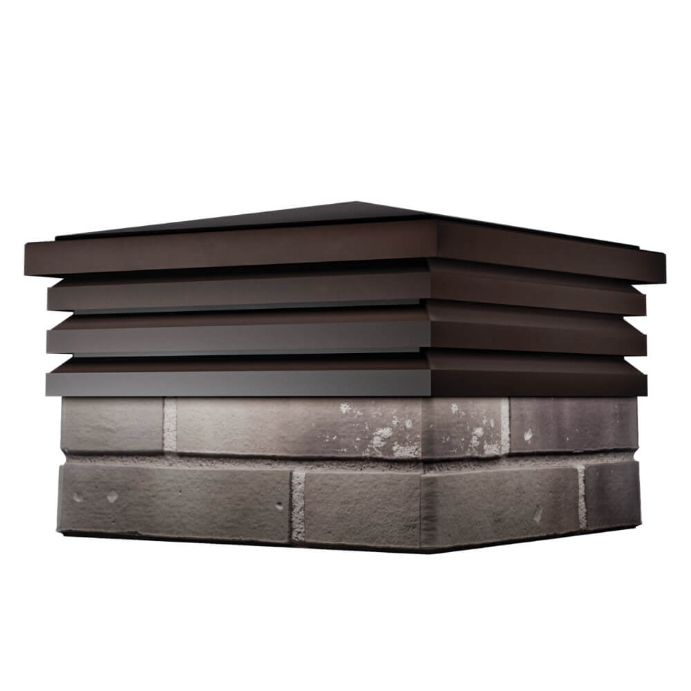 Колпак Zking Бона ХайТек Коричневый на столб 1.5х1.5 кирпича (385х385мм) в Ялте фото