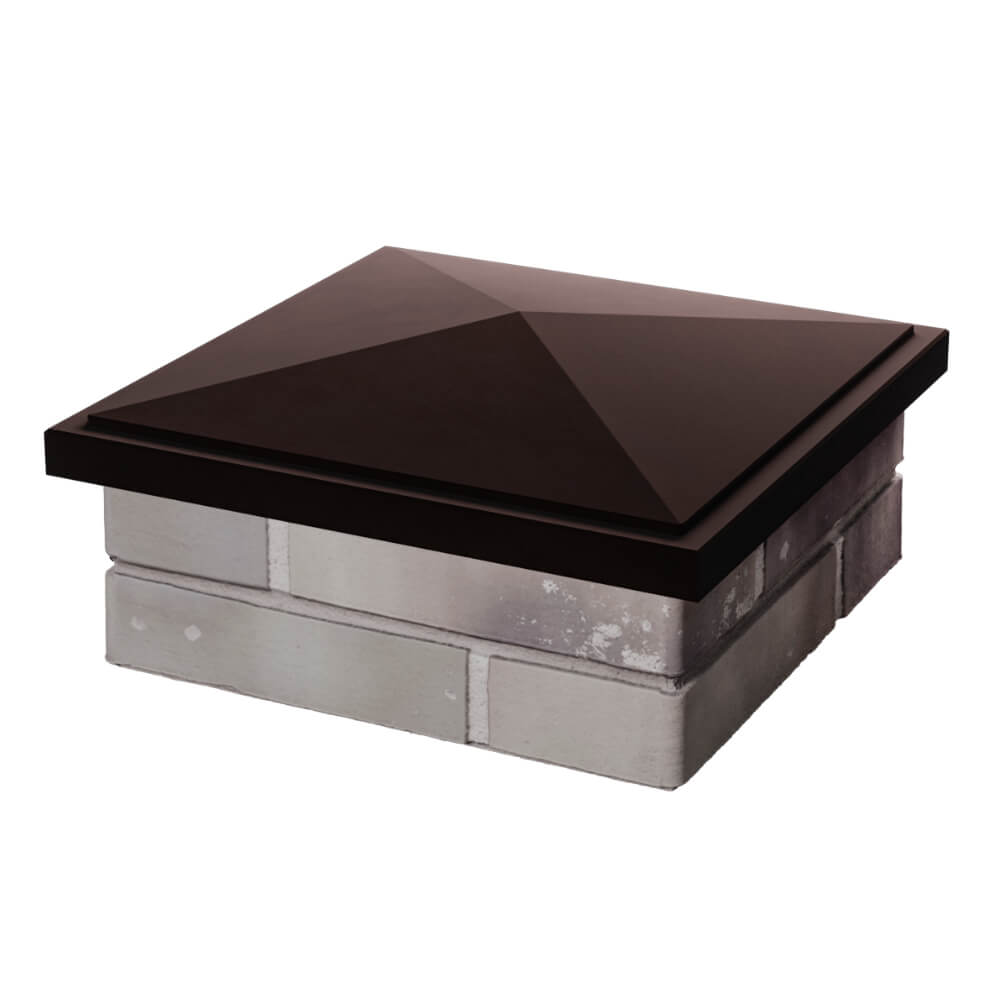 Колпак Zking БонаМоно Коричневый на столб 1.5х1.5 кирпича (385х385, 400х400мм) в Ялте фото