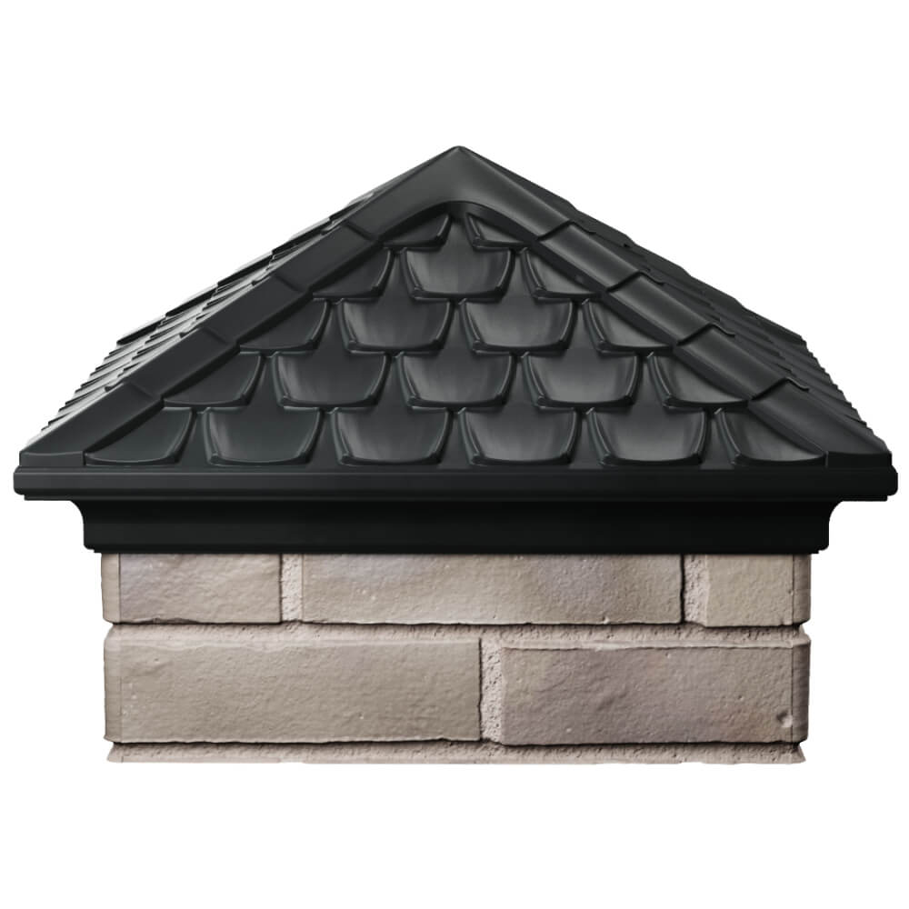 Колпак Zking Эльбрус Черный на столб 1.5х1.5 кирпича (385х385мм) Ялта фото