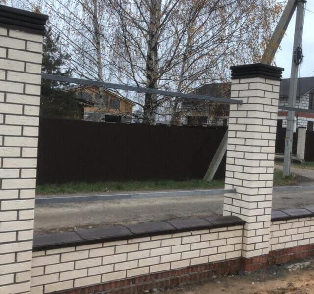 Колпак Zking Бона ХайТек Коричневый на столб 1.5х1.5 кирпича (385х385мм) в Ялте фото