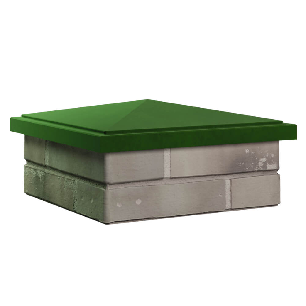 Колпак Zking БонаМоно Зеленый на столб 1.5х1.5 кирпича (385х385, 400х400мм) в Ялте фото