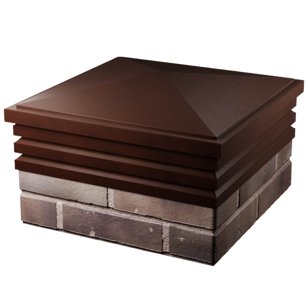 Колпак Zking Бона ХайТек Коричневый на столб 2х2 кирпича (513х513мм) в Ялте фото