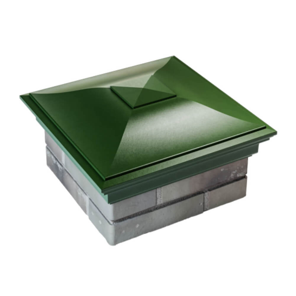 Колпак Zking Монблан Зеленый на столб 1.5х1.5 еврокирпича 0.7НФ (355х355мм) в Ялте фото