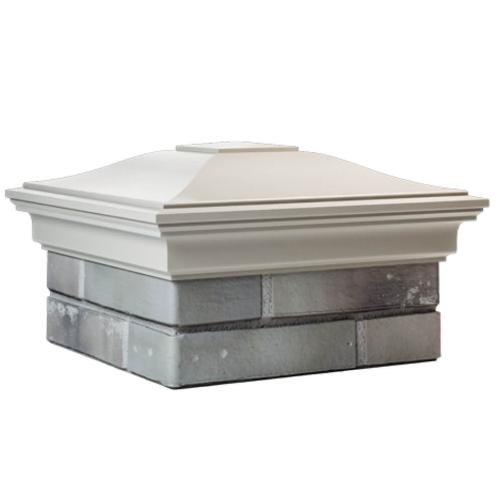 Колпак Zking Монблан Бежевый на столб 1.5х1.5 кирпича (385х385мм) в Ялте фото