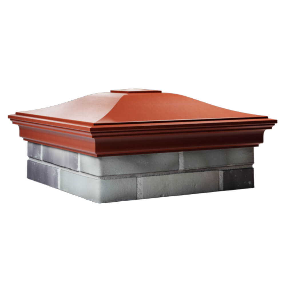 Колпак Zking Монблан Красный на столб 2х2 кирпича (515х515мм) в Ялте фото