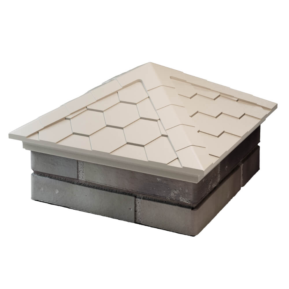 Колпак Zking Эверест Бежевый на столб 1.5х1.5 кирпича (390х390мм) в Ялте фото