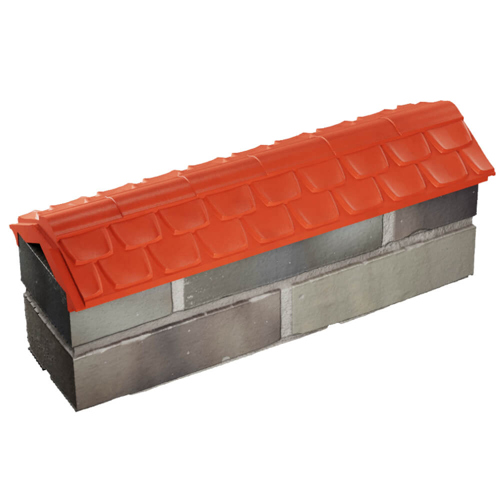 Парапет Zking Эльбрус Красный с посадкой на 0.5 кирпича (130мм) в Ялте фото