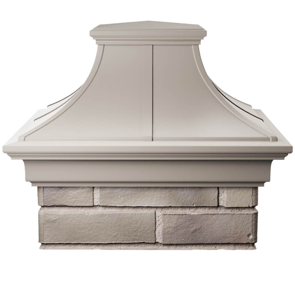 Колпак Zking Монблан Премиум Бежевый на столб 1.5х1.5 кирпича (385х385мм) Ялта фото