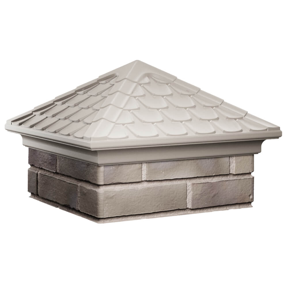 Колпак Zking Эльбрус Бежевый на столб 1.5х1.5 кирпича (385х385мм) в Ялте фото