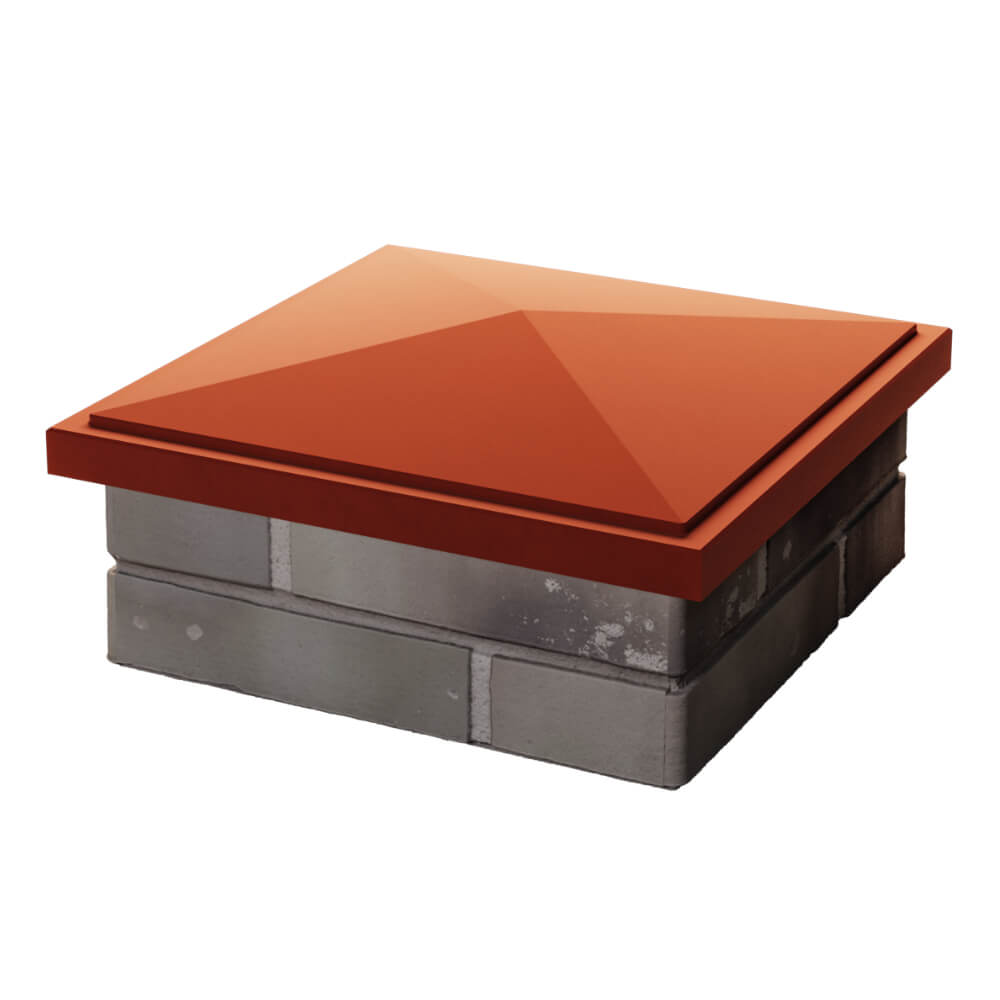 Колпак Zking БонаМоно Красный на столб 1.5х1.5 кирпича (385х385, 400х400мм) в Ялте фото