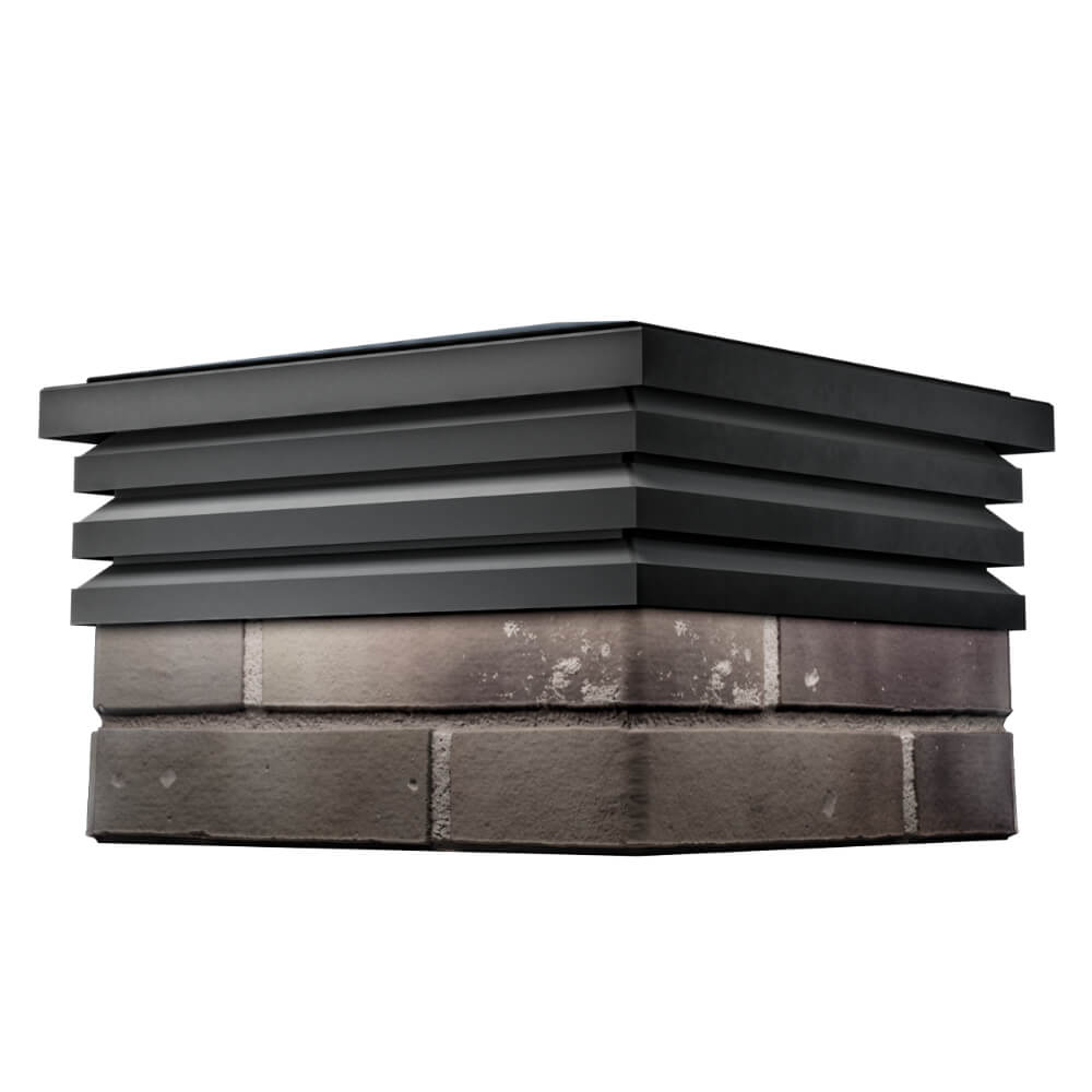 Колпак Zking Бона ХайТек Черный на столб 1.5х1.5 кирпича (385х385мм) в Ялте фото