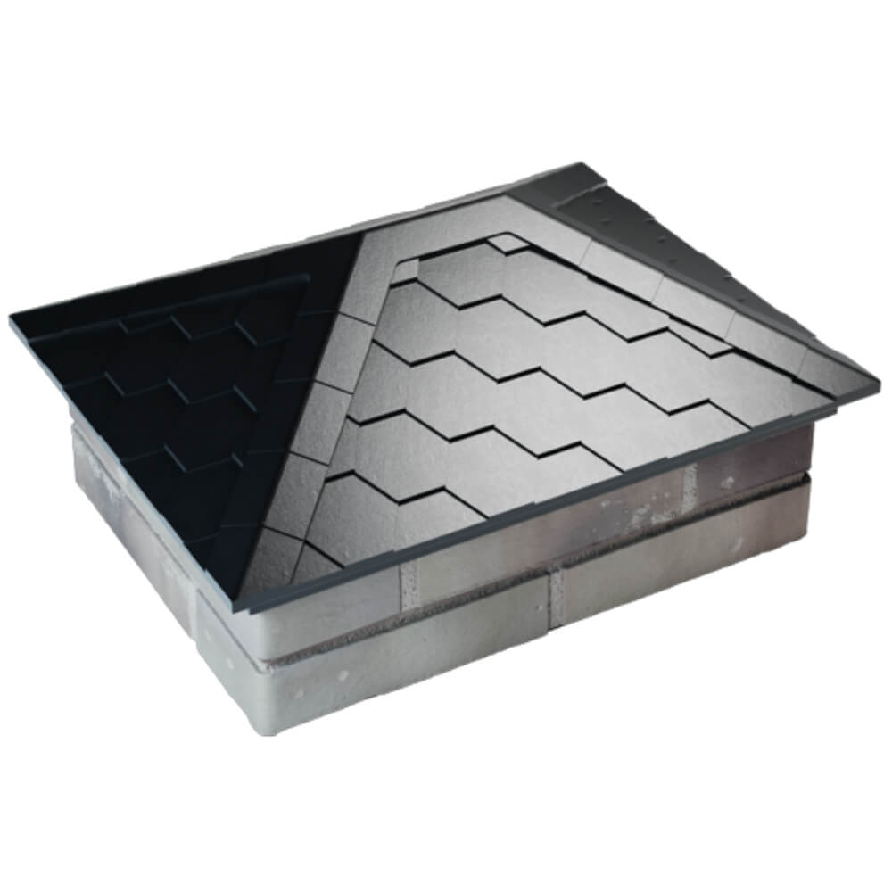 Колпак Zking Эверест Черный на столб 2х1.5 кирпича (520х390мм) Ялта фото