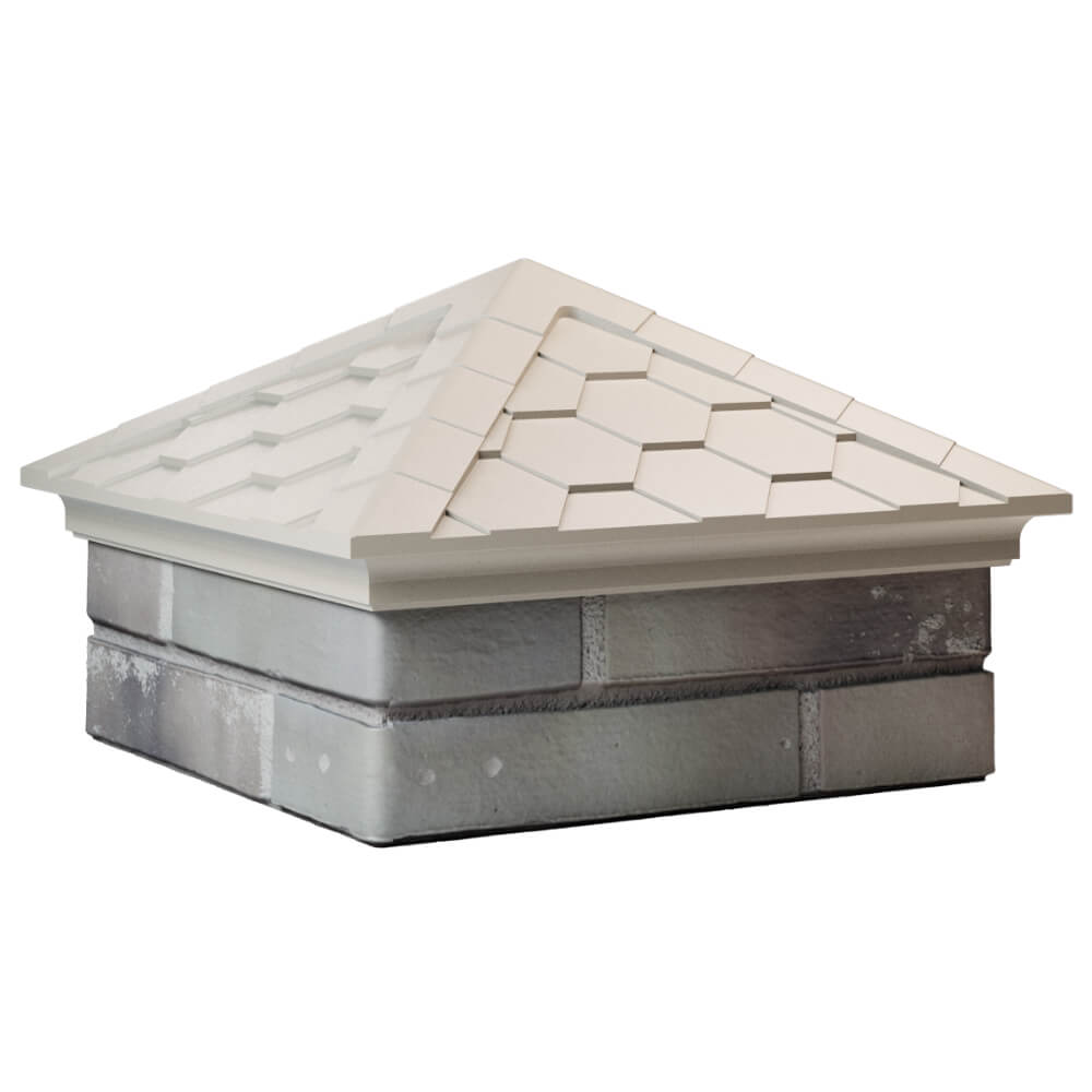 Колпак Zking Эверест Бежевый на столб 1.5х1.5 кирпича (390х390мм) в Ялте фото