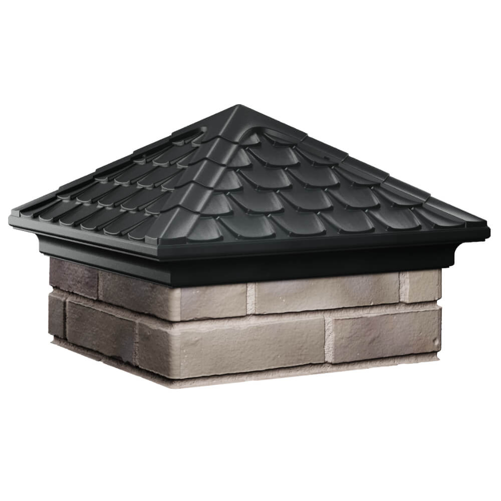 Колпак Zking Эльбрус Черный на столб 1.5х1.5 кирпича (385х385мм) в Ялте фото