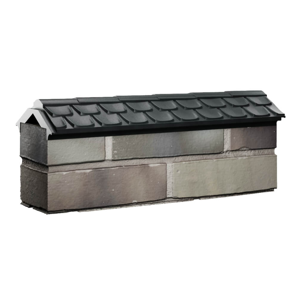 Парапет Zking Эльбрус Черный с посадкой на 0.5 кирпича (130мм) Ялта фото