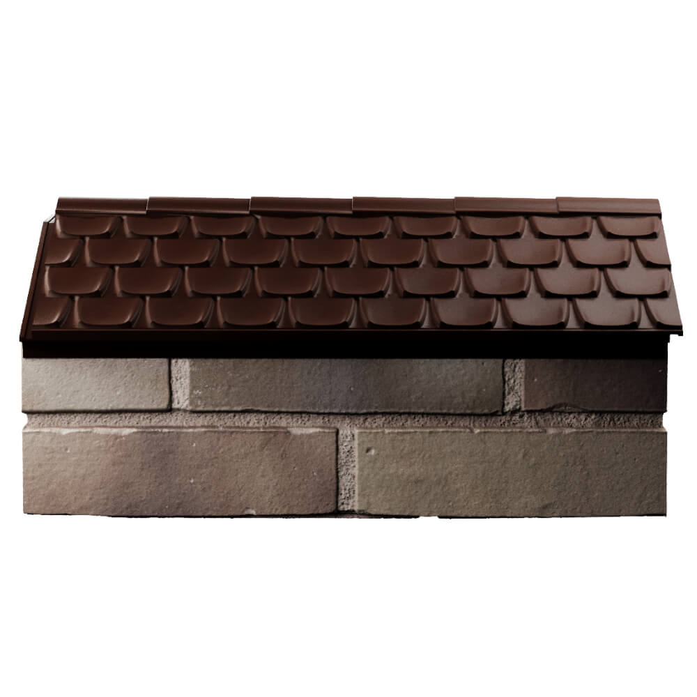 Парапет Zking Эльбрус Коричневый с посадкой на 1 кирпич (255мм) в Ялте фото