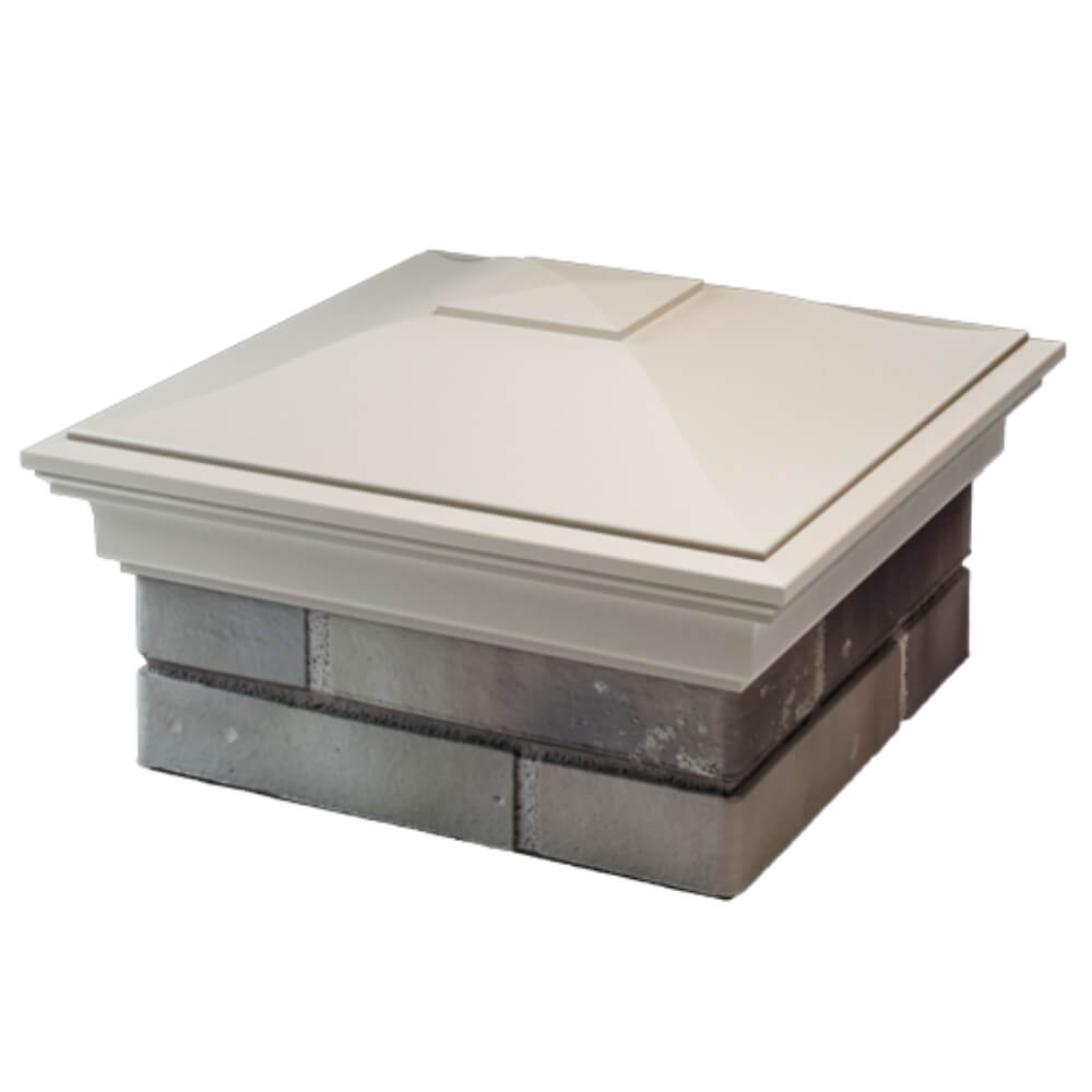 Колпак Zking Монблан Бежевый на столб 1.5х1.5 кирпича (385х385мм) в Ялте фото