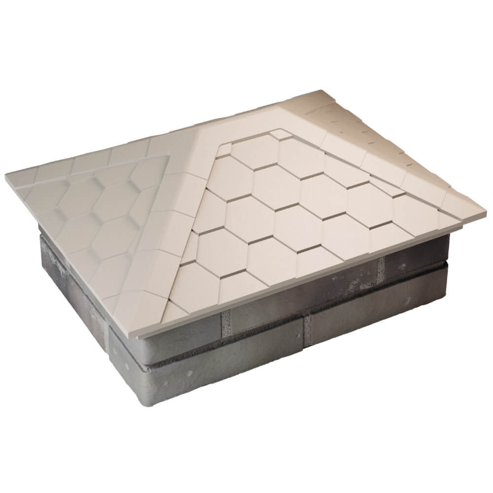 Колпак Zking Эверест Бежевый на столб 2х1.5 кирпича (520х390мм) Ялта фото