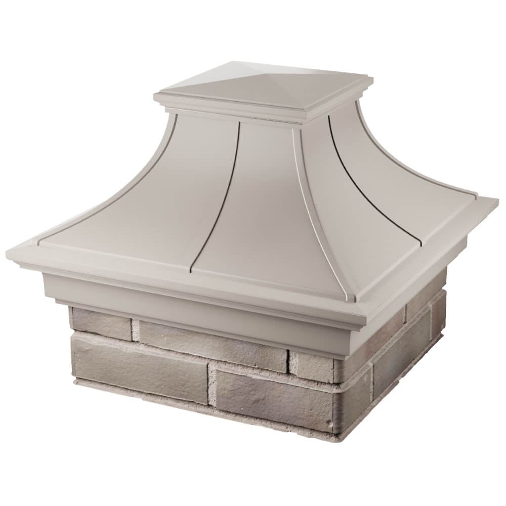 Колпак Zking Монблан Премиум Бежевый на столб 1.5х1.5 кирпича (385х385мм) в Ялте фото