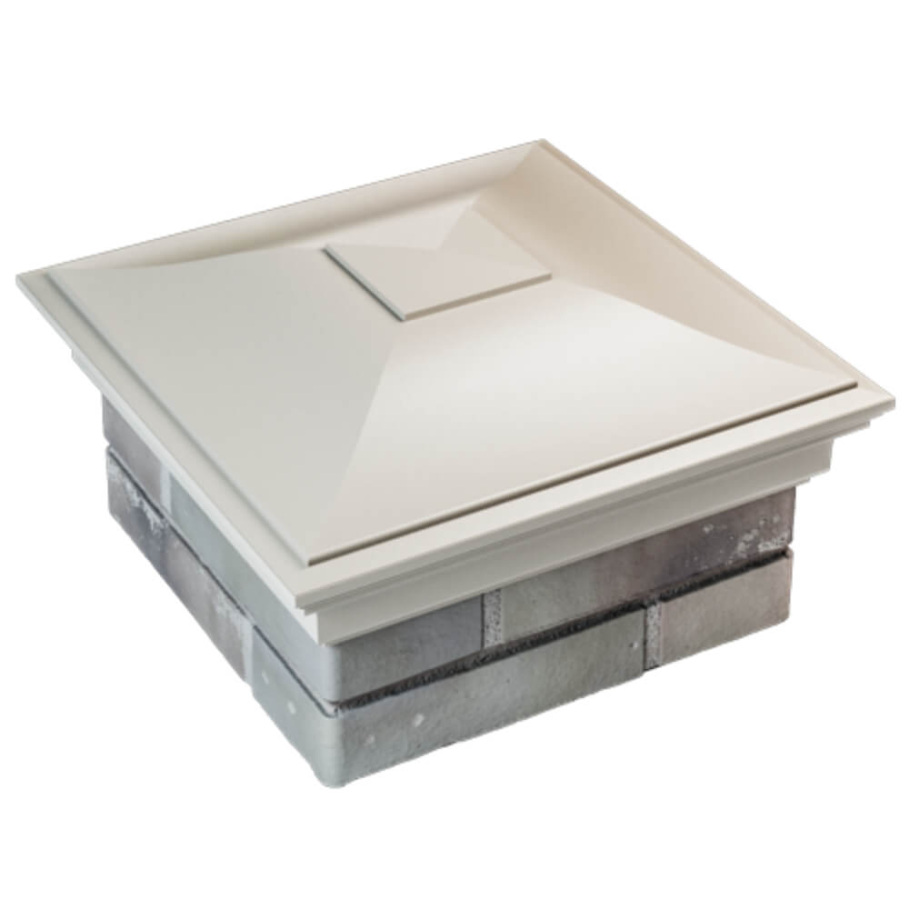 Колпак Zking Монблан Бежевый на столб 1.5х1.5 кирпича (385х385мм) в Ялте фото