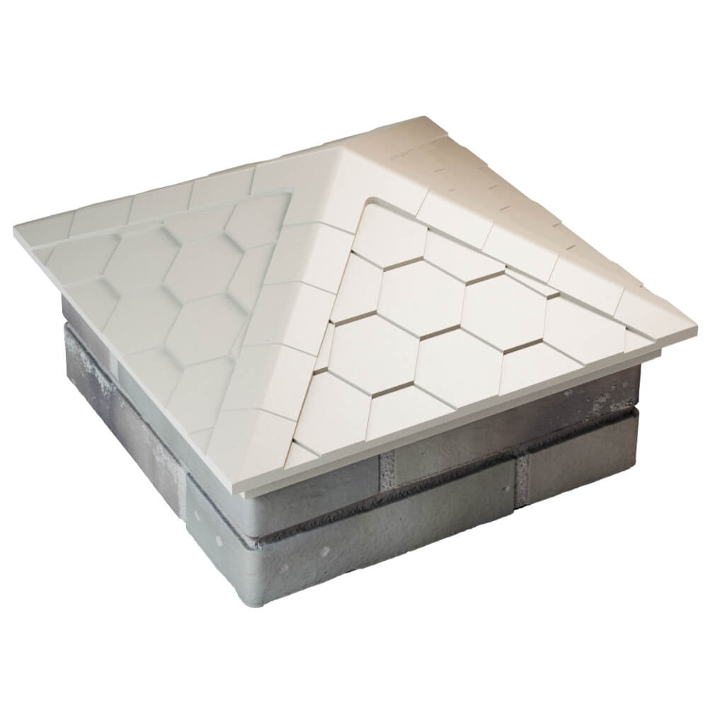 Колпак Zking Эверест Бежевый на столб 1.5х1.5 кирпича (390х390мм) в Ялте фото