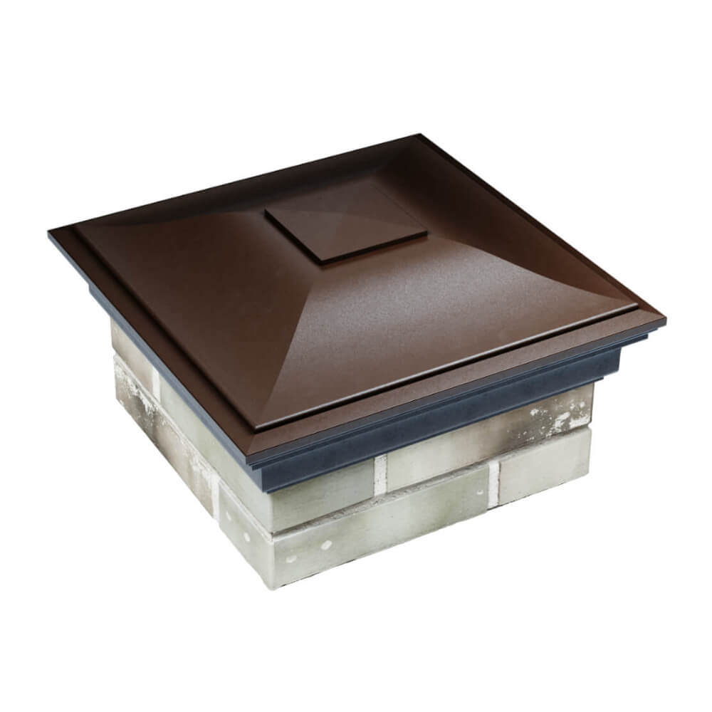 Колпак Zking Монблан Коричневый на столб 1.5х1.5 еврокирпича 0.7НФ (355х355мм) в Ялте фото