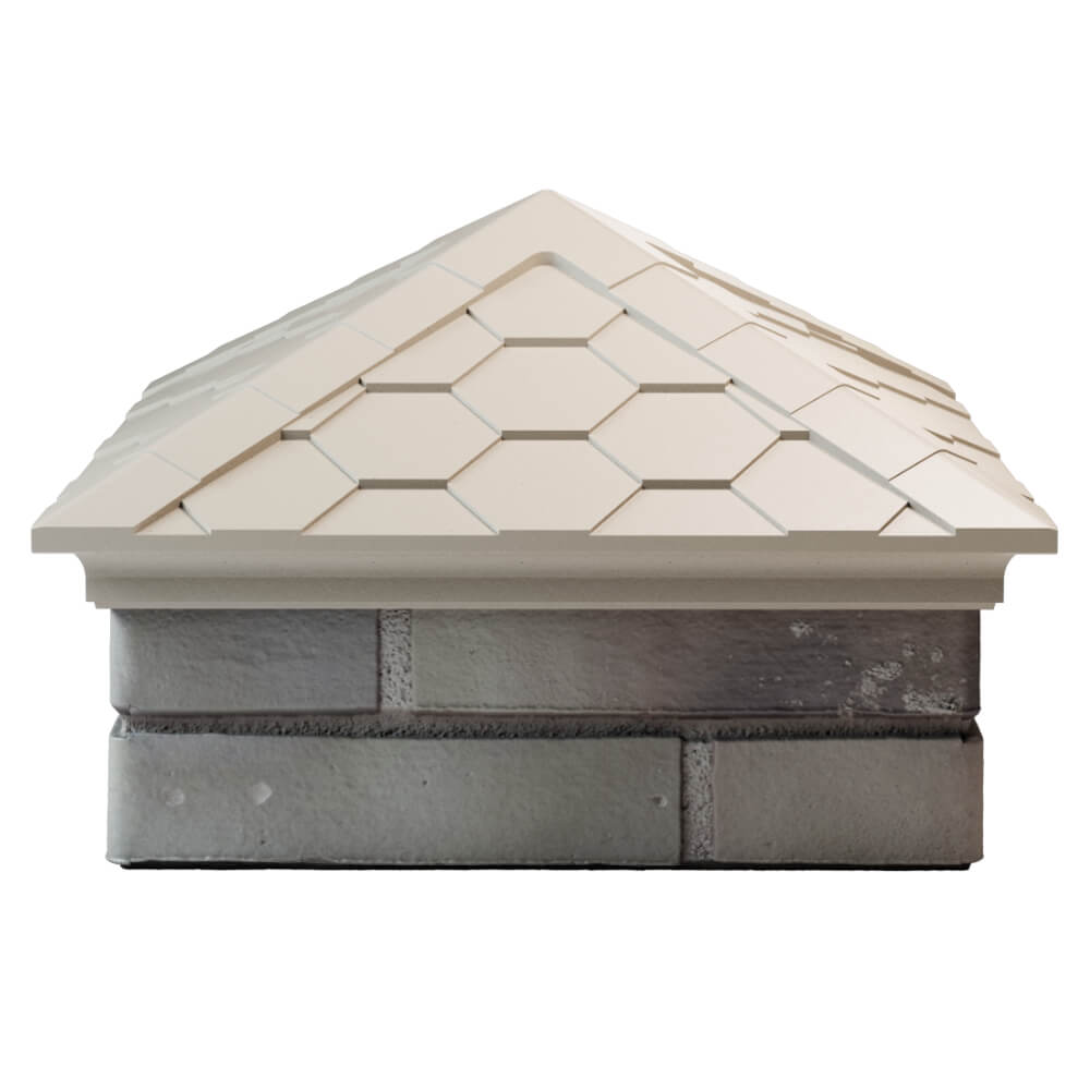 Колпак Zking Эверест Бежевый на столб 1.5х1.5 кирпича (390х390мм) Ялта фото