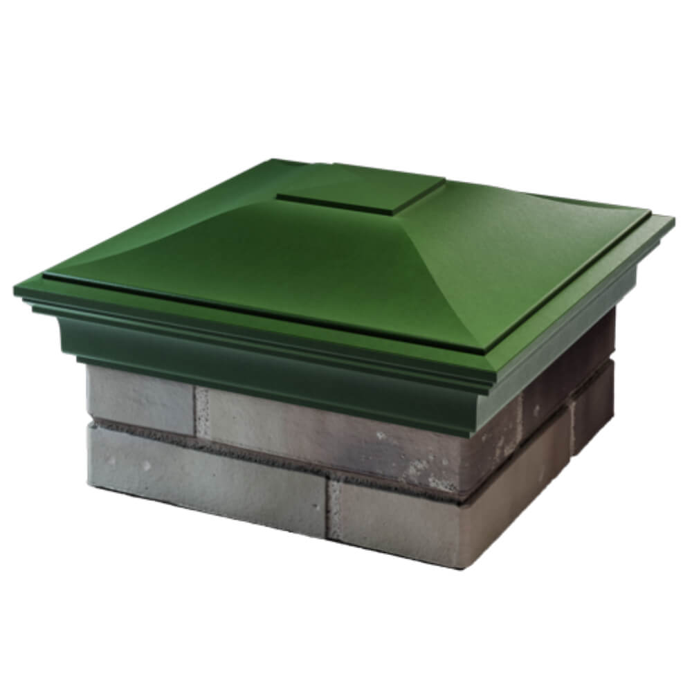 Колпак Zking Монблан Зеленый на столб 1.5х1.5 кирпича (385х385мм) в Ялте фото