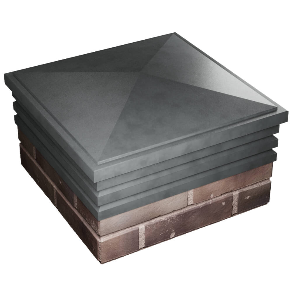 Колпак Zking Бона ХайТек Серый на столб 2х2 кирпича (513х513мм) в Ялте фото