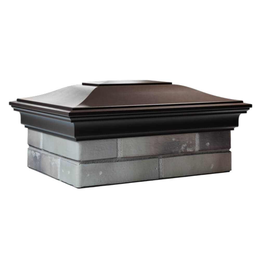 Колпак Zking Монблан Коричневый на столб 2х1.5 кирпича (515х385мм) в Ялте фото