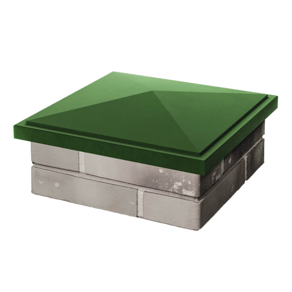 Колпак Zking БонаМоно Зеленый на столб 1.5х1.5 кирпича (385х385, 400х400мм) в Ялте фото