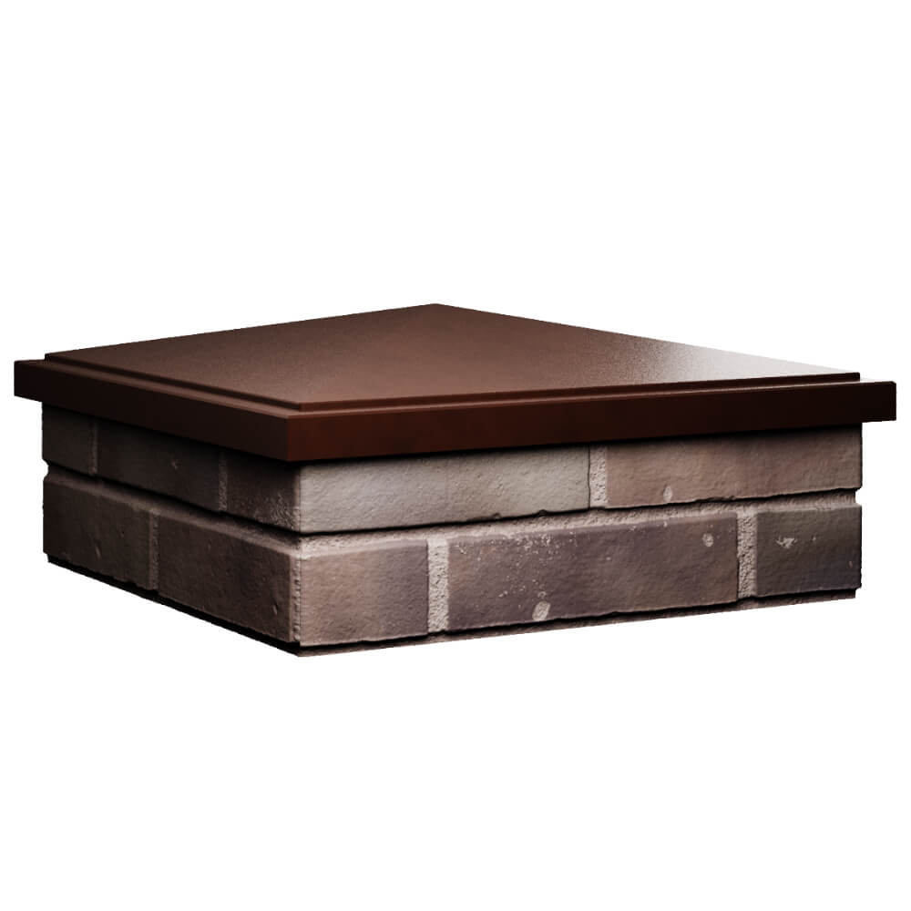 Колпак Zking БонаМоно Коричневый на столб 2х2 кирпича (515х515, 530х530мм) в Ялте фото