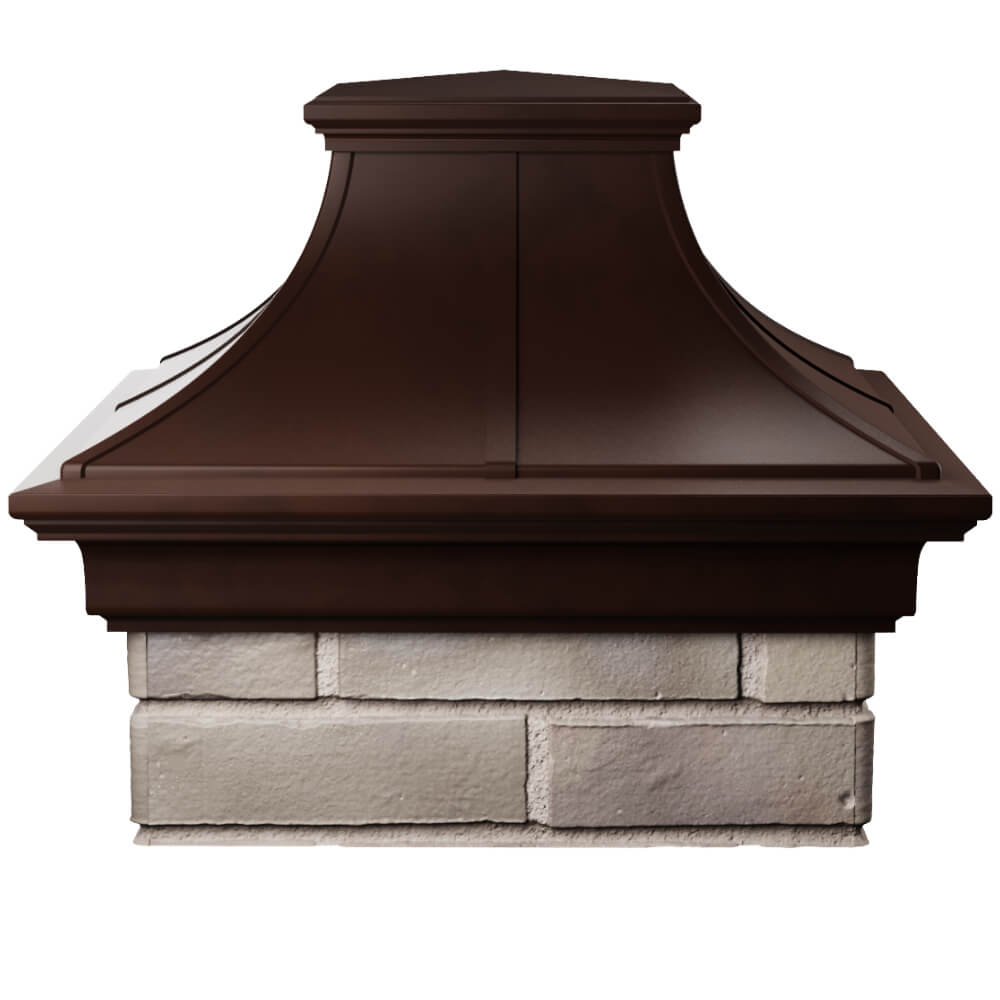 Колпак Zking Монблан Премиум Коричневый на столб 1.5х1.5 кирпича (385х385мм) Ялта фото