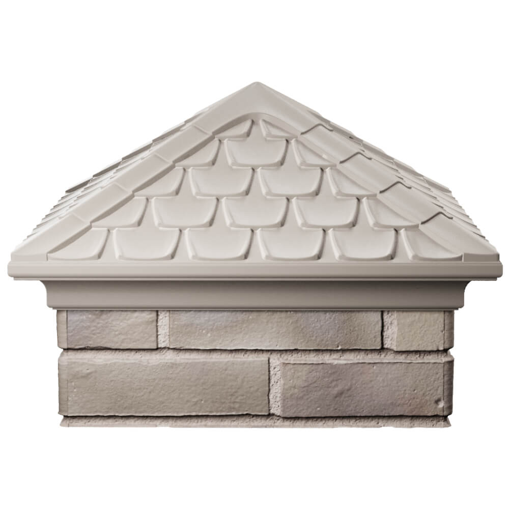 Колпак Zking Эльбрус Бежевый на столб 1.5х1.5 кирпича (385х385мм) Ялта фото