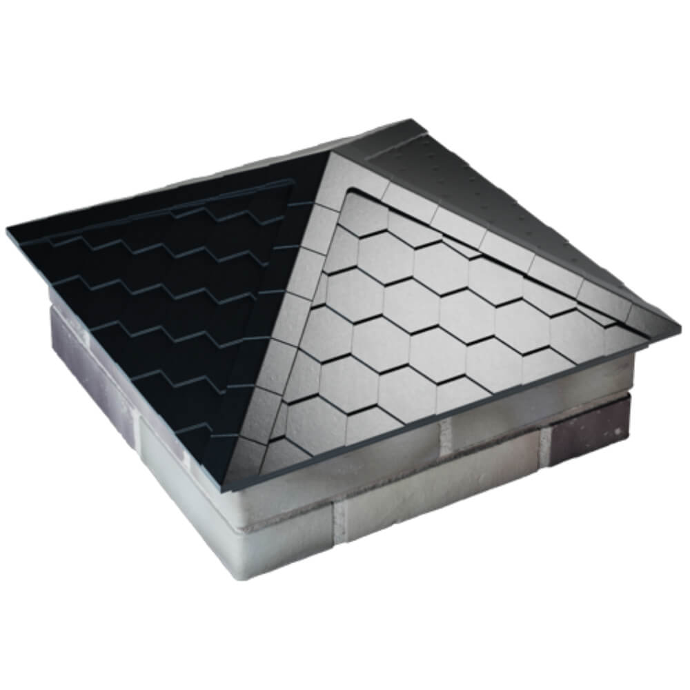 Колпак Zking Эверест Черный на столб 2х2 кирпича (535х535мм) Ялта фото