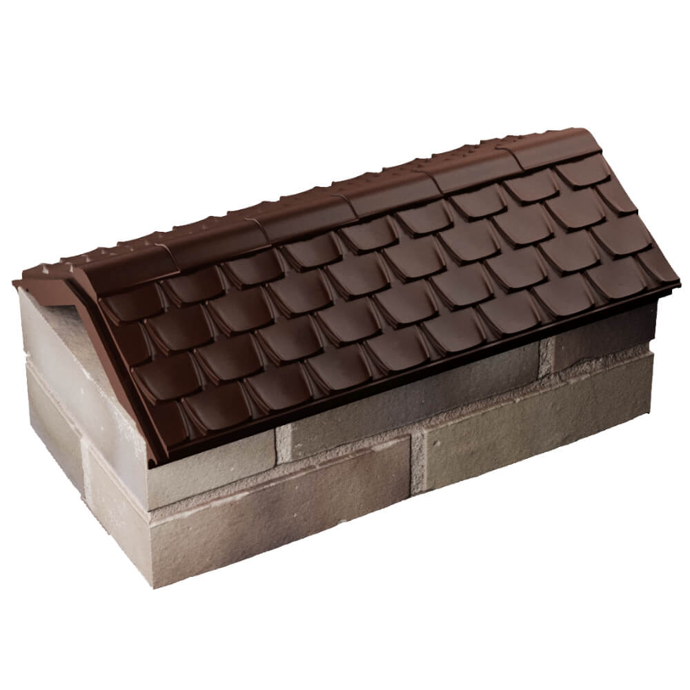 Парапет Zking Эльбрус Коричневый с посадкой на 1 кирпич (255мм) в Ялте фото