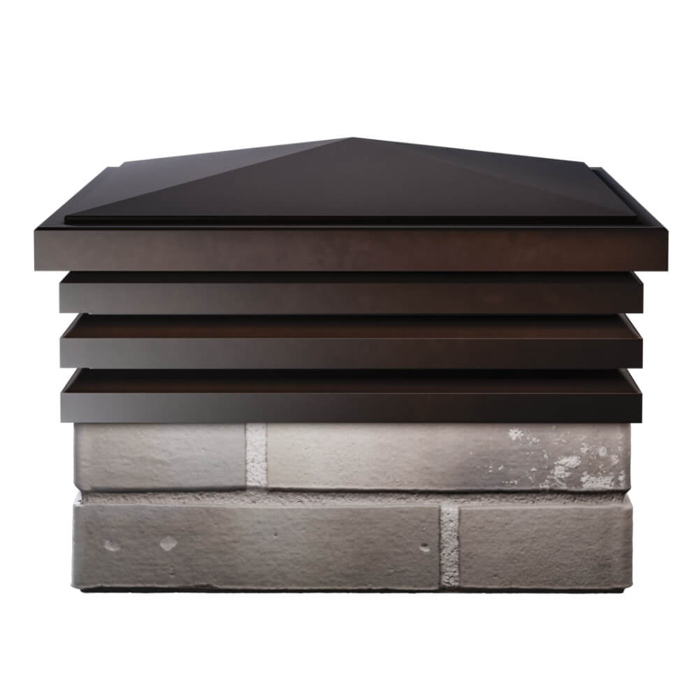 Колпак Zking Бона ХайТек Коричневый на столб 1.5х1.5 кирпича (385х385мм) Ялта фото