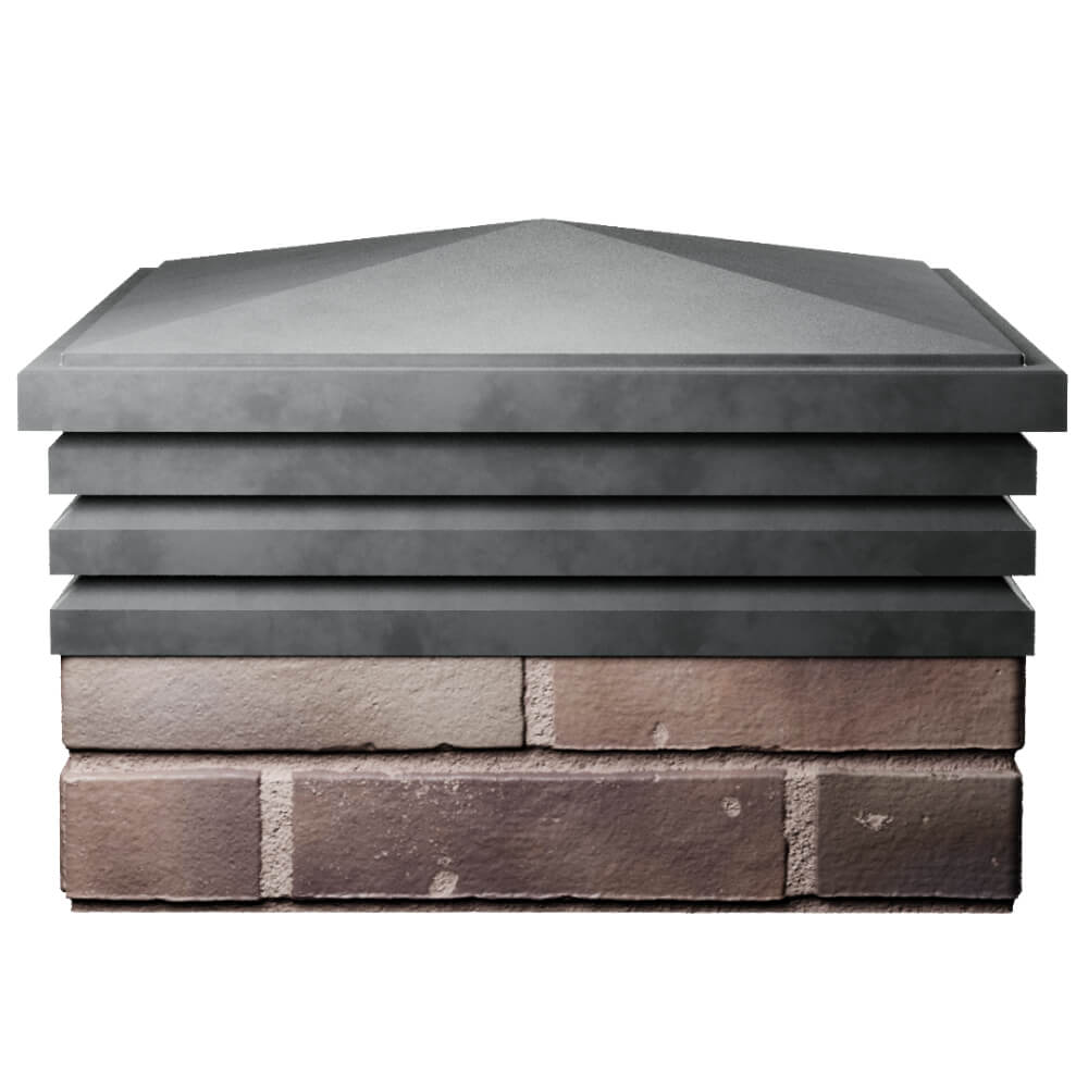 Колпак Zking Бона ХайТек Серый на столб 2х2 кирпича (513х513мм) Ялта фото