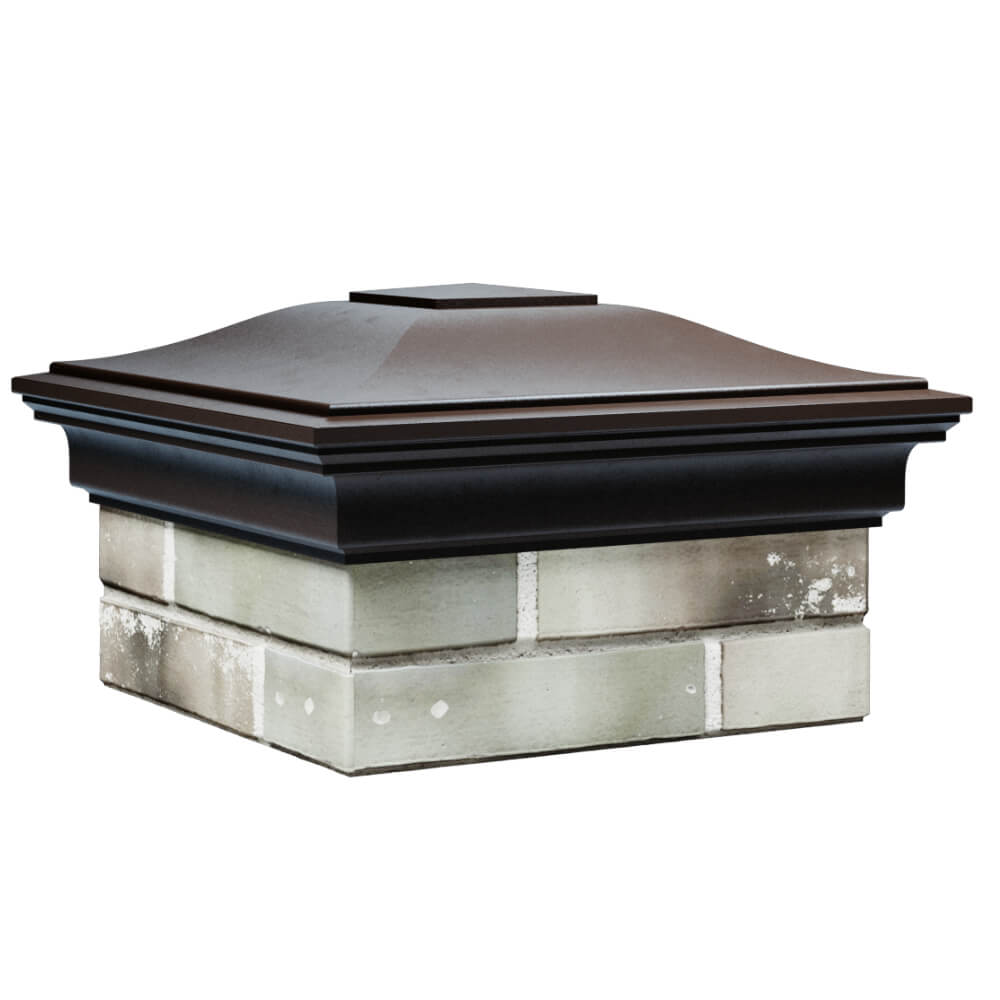 Колпак Zking Монблан Коричневый на столб 1.5х1.5 кирпича (385х385мм) в Ялте фото