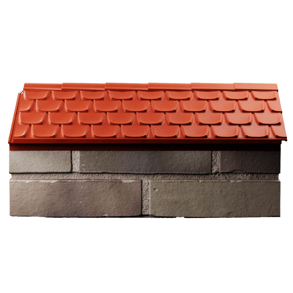 Парапет Zking Эльбрус Красный с посадкой на 1 кирпич (255мм) в Ялте фото