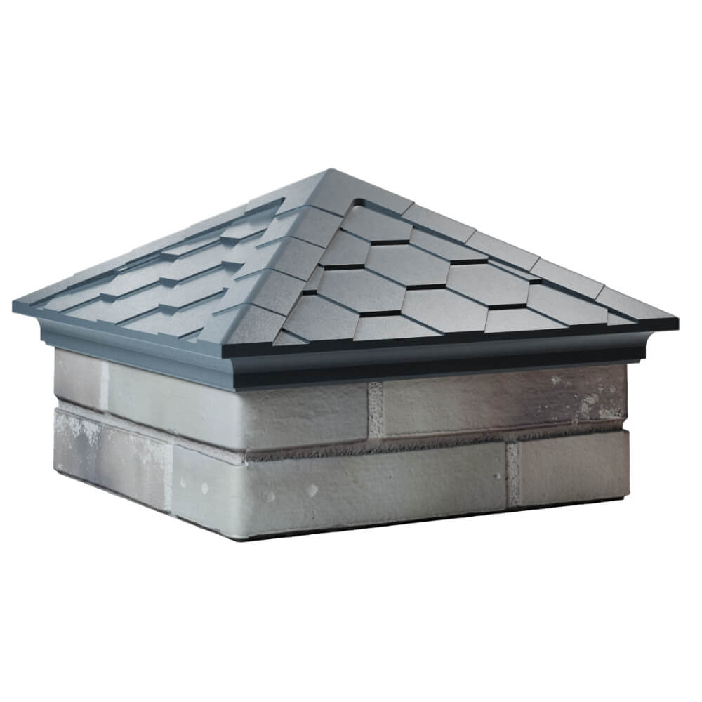 Колпак Zking Эверест Серый на столб 1.5х1.5 кирпича (390х390мм) в Ялте фото