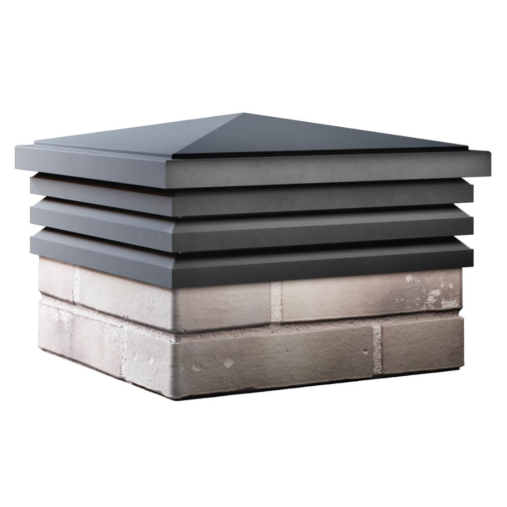 Колпак Zking Бона ХайТек Серый на столб 1.5х1.5 кирпича (385х385мм) в Ялте фото